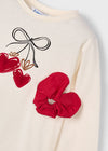 Blusa M/L Con Coletero Mac-Rojo Niña Mayoral M4008 MAYORAL