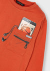 Playera M/L Trampantojo Naranja Niño Mayoral M4078 MAYORAL
