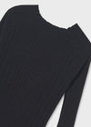 Blusa Cuello Alto Tejido Negro Junior Niña Mayoral M7015 MAYORAL