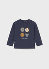 Playera M/L "Basket" Azul Bebe Niño Mayoral M2060 MAYORAL