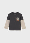 Playera Doble Manga Gris Bebe Niño Mayoral M2062 MAYORAL