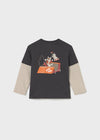 Playera Doble Manga Gris Bebe Niño Mayoral M2062 MAYORAL
