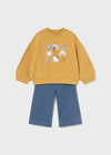 Conjunto Pantalon Largo Miel Bebe Niña Mayoral M2594 MAYORAL