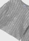 Sueter Tejido Gris Junior Niña Mayoral M7309 MAYORAL