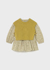 Vestido Con Chaleco Tejido Aceite Bebe Niña Mayoral M2913 MAYORAL