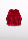 Vestido Tercioapelado Glitter Rojo Bebe Niña Abelylula M5508 ABEL Y LULA