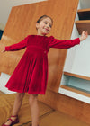 Vestido Tercioapelado Glitter Rojo Niña Abelylula M5528 ABEL Y LULA