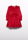 Vestido Tercioapelado Glitter Rojo Niña Abelylula M5528 ABEL Y LULA
