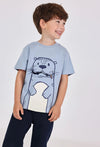 Playera Algodon M/C Azul De Bebé -Bci Boboli T18M M302184 BOBOLI