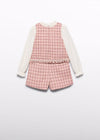 Conjunto Short Tweed Petalo Niña Abelylula M5727 ABEL Y LULA