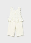 Conjunto Pantalon Con Blusa Crochet Crudo Bebe Niña Mayoral M1515 MAYORAL