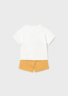 Conjunto De Algodon Short Y Playera "Friends" Peach Bebe Niño Mayoral M1670 MAYORAL
