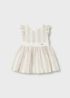 Vestido Rayas  Avellana Bebe Niña Mayoral M1904 MAYORAL