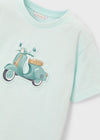 Playera M/C Embossed Vespa Menta Niño Mayoral M3059 MAYORAL