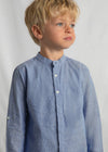 Conjunto De Vestir Bermuda Lino Suiting Azul Niño Mayoral M3216 MAYORAL