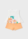 Conjunto Short Y Blusa Calabaza Niña Mayoral M3228 MAYORAL
