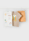 Conjunto 3 Piezas Playera M/C-Tirantes Topo-Peach Niño Mayoral M3603 MAYORAL
