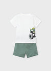Conjunto Short Y Playera  Print Verde Niño Mayoral M3605 MAYORAL
