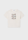 Blusa M/C Grafica Hueso Junior Niña Mayoral M6005 MAYORAL