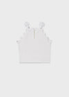 Blusa Tirantes Bordado Flores Blanca Junior Niña M6015 MAYORAL