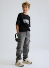 Playera M/C Print Negro Junior Niño Mayoral M6033 MAYORAL