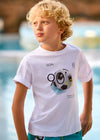 Playera M/C Back Print Blanco Junior Niño Mayoral M6036 MAYORAL