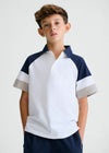 Polo M/C Combinado Blanco Junior Niño Mayoral M6165 MAYORAL