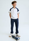 Polo M/C Combinado Blanco Junior Niño Mayoral M6165 MAYORAL