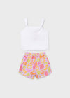 Conjunto Short Estampado Lila Junior Niña Mayoral M6210 MAYORAL
