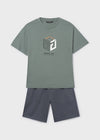 Conjunto Short Algodon Embossed Laurel Junior Niño Mayoral M6690 MAYORAL