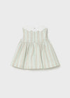 Vestido Rayas Lino Aqua Bebe Niña Mayoral M1801 MAYORAL