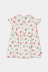 Vestido De Algodon Estampado Catarinas Blanco De Bebé -Bci Boboli  T1M M113083 BOBOLI
