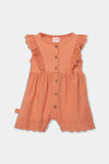 Mono Batista Bordado Naranja De Niña Boboli T1M M123039 BOBOLI