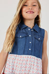 Vestido Denim Combinado De Niña -Bci Boboli T18M M303130 BOBOLI