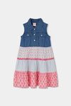 Vestido Denim Combinado De Niña -Bci Boboli T18M M303130 BOBOLI