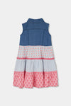 Vestido Denim Combinado De Niña -Bci Boboli T18M M303130 BOBOLI