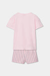 Pijama De Short Rayas Rosa De Niña -Bci Bobolit2 M483106 BOBOLI