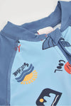 Trajede Baño Mono Poliamida Azul De Niño Bobolit12M M503211 BOBOLI