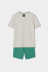 Conjunto Playera Con Short De Algodon Verde De Niño -Bci Boboli  T18M M513098 BOBOLI
