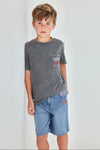 Conjunto Bermuda Playera  Algodon M/C Piedra De Niño -Bci Boboli  T4 M603032 BOBOLI