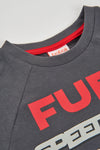 Conjunto Playera Gris M/C Con Bermuda Roja De Algodon Bicolor De Niño -Bci Boboli  T4 M603076 BOBOLI