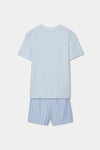 Pijama De Short Algodon Rayas Cielo De Niño -Bci Boboli T2 M683074 BOBOLI