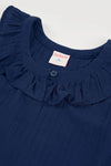 Conjunto De Blusa Con Falda-Short Viscosa Flores Marino/Rosa De Niña Boboli T2 M713001 BOBOLI