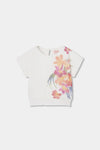 Conjunto De Blusa Con Falda-Pantalon Gasa Flores De Niña Bobolit4 M763028 BOBOLI