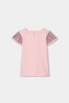 Blusa M/C Algodon Rosa De Niña -Bci Boboli T2 M783019 BOBOLI