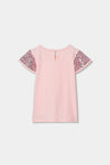Blusa M/C Algodon Rosa De Niña -Bci Boboli T2 M783019 BOBOLI