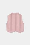 Conjunto Chaleco Con Short Listado Rosa De Niña Boboli  T6 M783031 BOBOLI