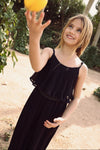 Mono Gasa Plisado Negro De Niña Boboli  T6 M783109 BOBOLI