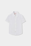 Camisa Lino Manga Corta Blanca De Niño -Bci Boboli T4 M873053 BOBOLI