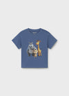 Playera M/C Animal Azul  Bebe Niño Mayoral  M1008 MAYORAL
